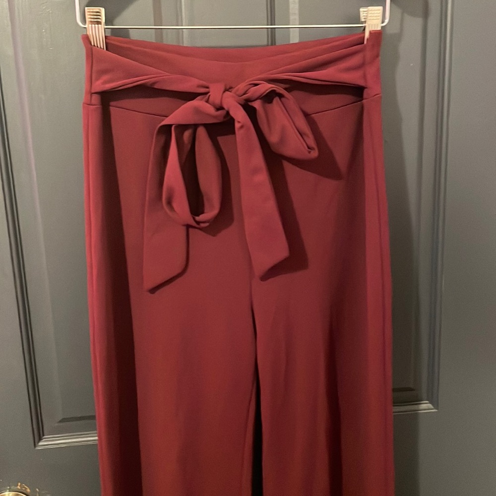Burgundy bell bottom pants